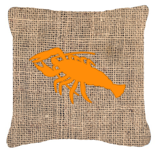 UPC 785578902023 product image for Lobster Burlap & Orange Decorative Fabric Pillow | upcitemdb.com