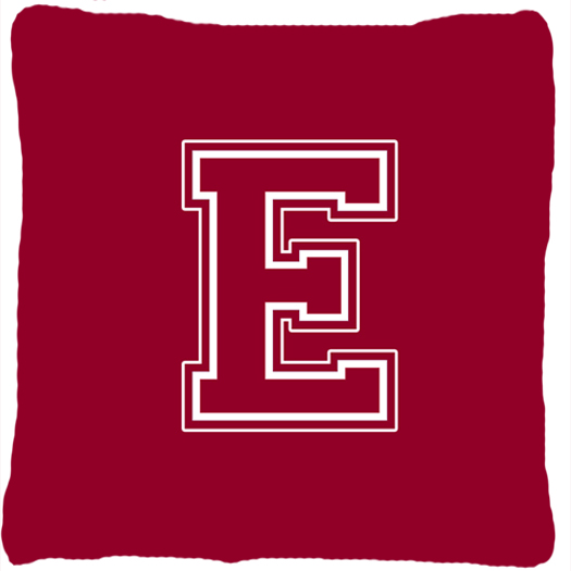 UPC 785578775948 product image for Monogram Initial E Maroon And White Indoor & Outdoor Fabric Decorative Pillow -  | upcitemdb.com