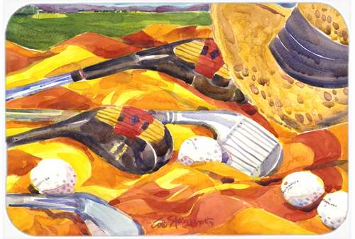 Carolines Treasures 6063JCMT 24 x 36 in. Golf Clubs Golfer Kitchen Or Bath Mat