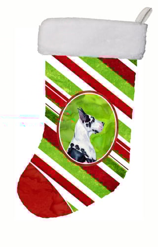 UPC 785578452481 product image for Great Dane Candy Cane Holiday Christmas Stocking - 11 x 18 in. | upcitemdb.com