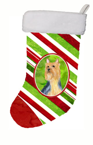 UPC 785578151759 product image for Silky Terrier Candy Cane Holiday Christmas Christmas Stocking | upcitemdb.com