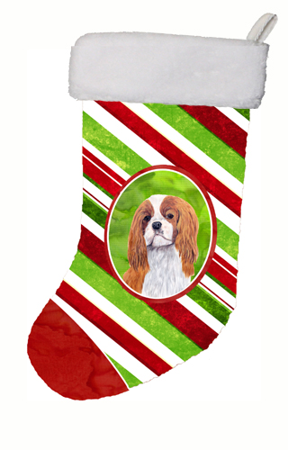 UPC 785578300058 product image for Cavalier Spaniel Candy Cane Holiday Christmas Stocking - 11 x 18 in. | upcitemdb.com
