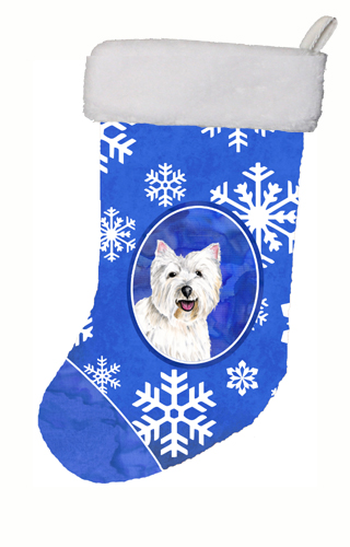UPC 785578240941 product image for 11 x 18 in. Westie Winter Snowflakes Christmas Stocking | upcitemdb.com