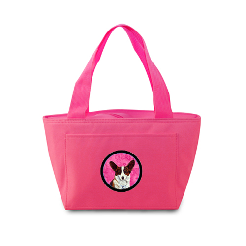 Pink Corgi Zippered Insulated School Washable And Stylish Lunch Bag Cooler