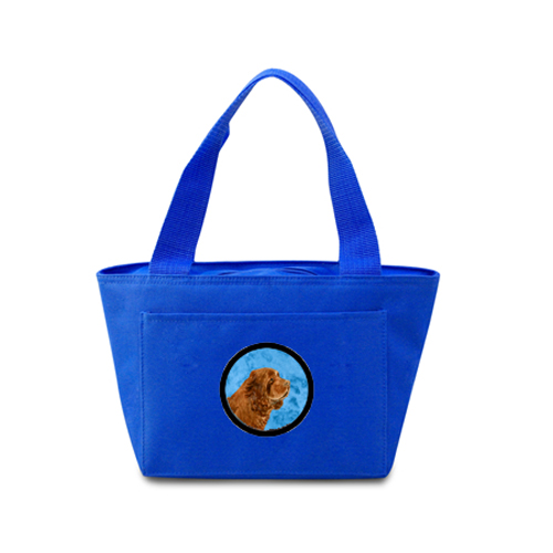 Blue Sussex Spaniel Zippered Insulated School Washable And Stylish Lunch Bag Cooler