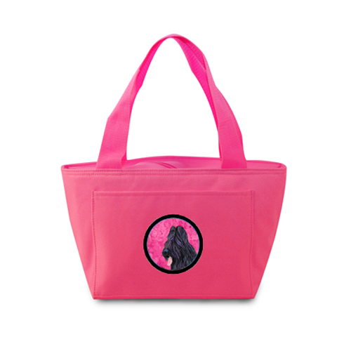 Pink Briard Zippered Insulated School Washable And Stylish Lunch Bag Cooler
