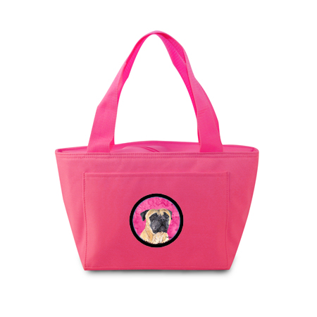 15 X 7 In. Mastiff Zippered Insulated School Washable And Stylish Lunch Bag Cooler, Pink