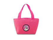 15 X 7 In. Schnauzer Zippered Insulated School Washable And Stylish Lunch Bag Cooler, Pink