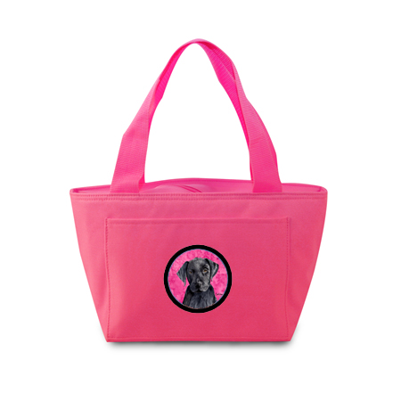 15 X 7 In. Labrador Zippered Insulated School Washable And Stylish Lunch Bag Cooler, Pink