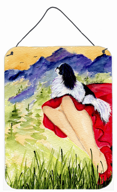 UPC 615872612673 product image for SS8524DS1216 Lady with her Japanese Chin Aluminium Metal Wall Or Door Hanging Pr | upcitemdb.com