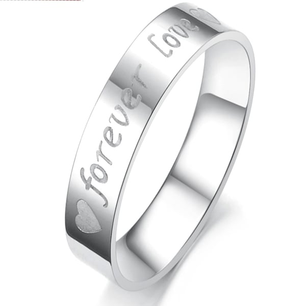 Gj030a10 Stainless Steel Forever Love Ring - Size 10, Mens