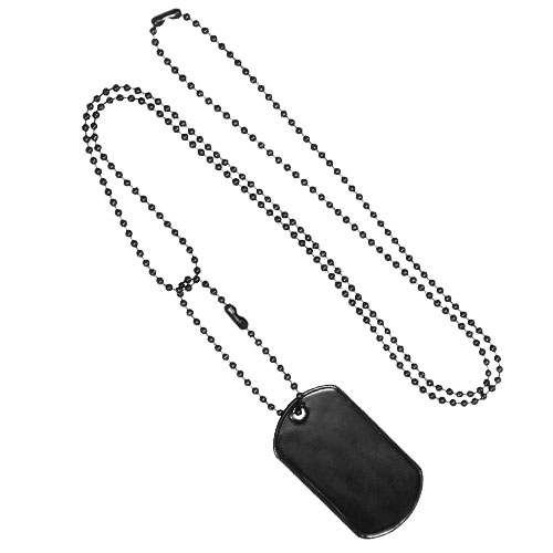 57-621 Gi Black Stainless Dog Tag Chain - 2 Pieces