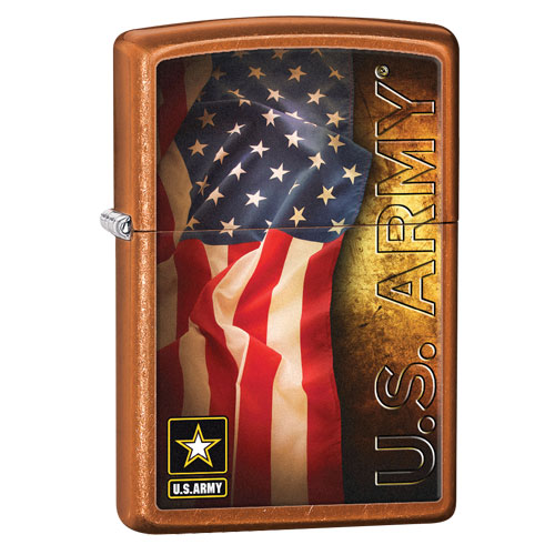 86-15084 Us Army Flag Zippo Lighter - Toffee