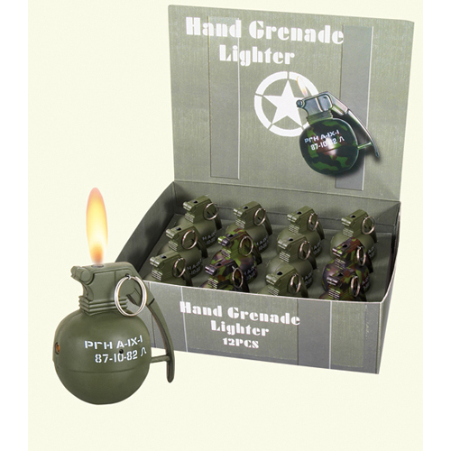86-244 Hand Grenade Lighter - 12 Per Box