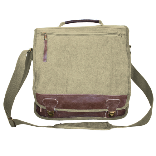 43-75 Classic Euro-style Messenger Bag - Khaki