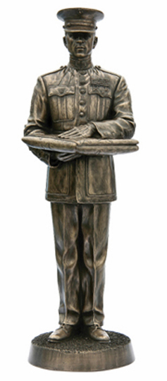 Ka005 Final Duty Us Marine Honor Guard - 12 In. Bronze Cold Cast Resin Statue
