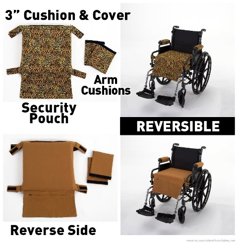 UPC 728028104905 product image for Wheelchair Solutions WECS012 Wheelie Expressions Cheetah Pattern & Tan Solid Whe | upcitemdb.com