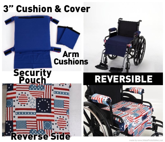 UPC 728028105070 product image for Wheelchair Solutions WEPS002 Wheelie Expressions Patriotic Flag Pattern & Blue S | upcitemdb.com