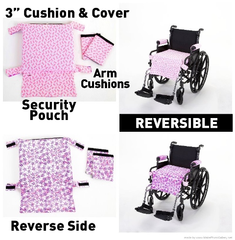 UPC 728028104974 product image for Wheelchair Solutions WEPS004 Wheelie Expressions White with Pink Ribbon Pattern  | upcitemdb.com