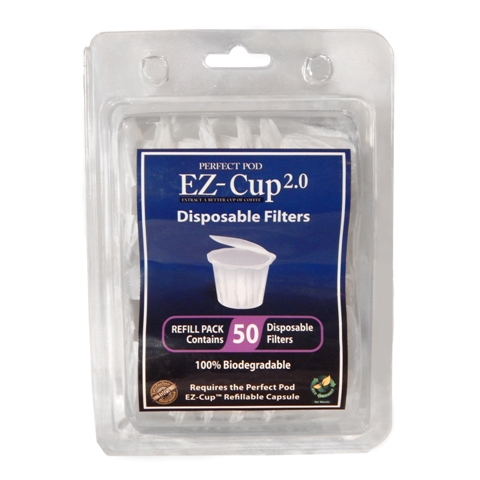 K85753 Ez - Cup Filter Papers, 50 Filters