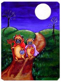 8 x 9.5 in. Trick or Treat Halloween Pug Mouse Pad Hot Pad or Trivet 8 x 9.5 in. Trick or Treat Halloween Pug Mouse Pad Hot Pad or Trivet