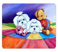 8 x 9.5 in. Maltese Mouse Pad Hot Pad or Trivet 8 x 9.5 in. Maltese Mouse Pad Hot Pad or Trivet