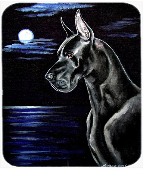 9.5 x 8 in. Moonlight Black Great Dane Mouse Pad Hot Pad or Trivet 9.5 x 8 in. Moonlight Black Great Dane Mouse Pad Hot Pad or Trivet