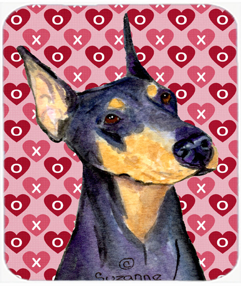 UPC 652513552271 product image for Doberman Hearts Love And Valentines Day Portrait Mouse Pad, Hot Pad Or Trivet | upcitemdb.com