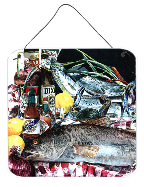 1001ds66 Fish And Beers From New Orleans Aluminium Metal Wall Or Door Hanging Prints