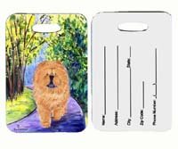Pair Of 2 Chow Chow Luggage Tags