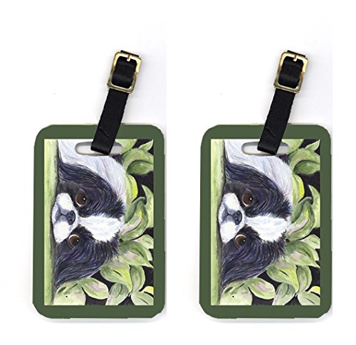 Pair Of 2 Japanese Chin Luggage Tags