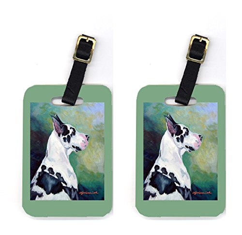Pair Of 2 Great Dane Luggage Tags
