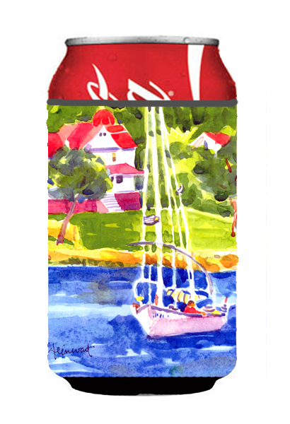 6129cc Sailboat On The Lake Can Or Bottle Hugger