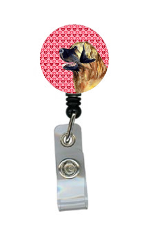 UPC 705332231176 product image for LH9168BR Leonberger Valentines Love and Hearts Retractable Badge Reel or ID Hold | upcitemdb.com
