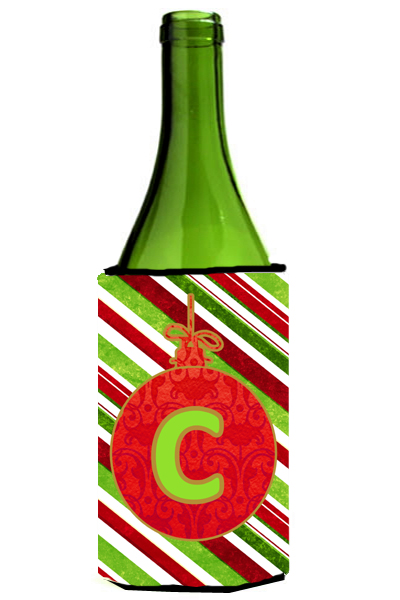 Cj1039-cliterk Christmas Ornament Holiday Initial Letter C Wine Bottle Hugger