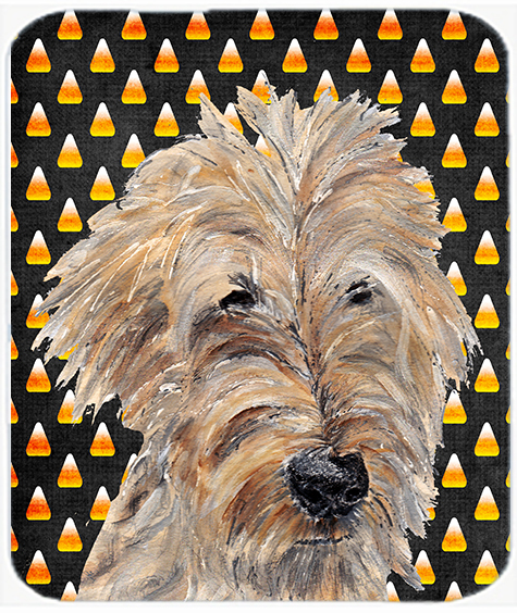 Sc9535lcb 15 X 12 In. Goldendoodle Halloween Candy Corn Glass Cutting Board Large Size