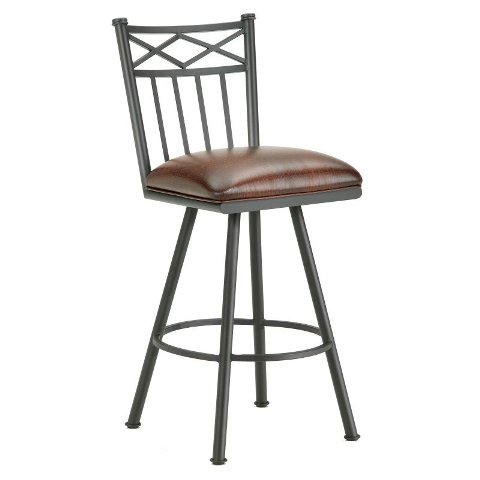 Alexander Swivel Counter Stool, 26 In. Seat Height - Black