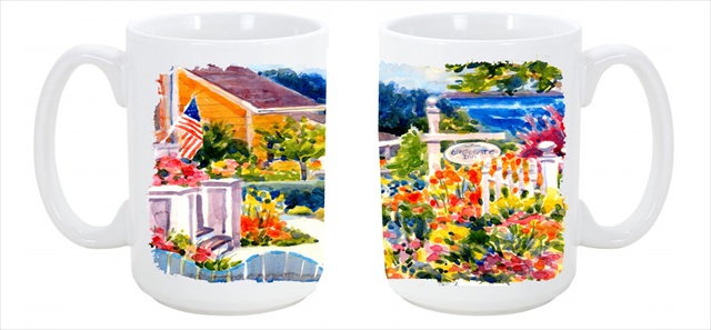 6032cm15 Seaside Beach Cottage Dishwasher Safe Microwavable Ceramic Coffee Mug