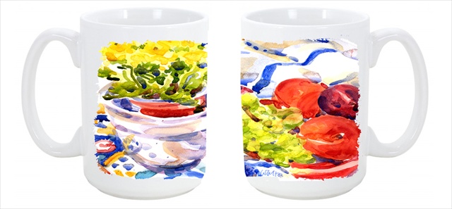 6037cm15 Apples, Plums And Grapes With Flowers Dishwasher Safe Microwavable Ceramic Coffee Mug