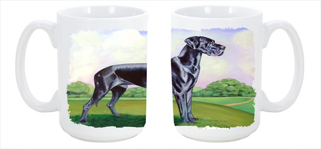 7245cm15 Great Dane Dishwasher Safe Microwavable Ceramic Coffee Mug 15 Oz.