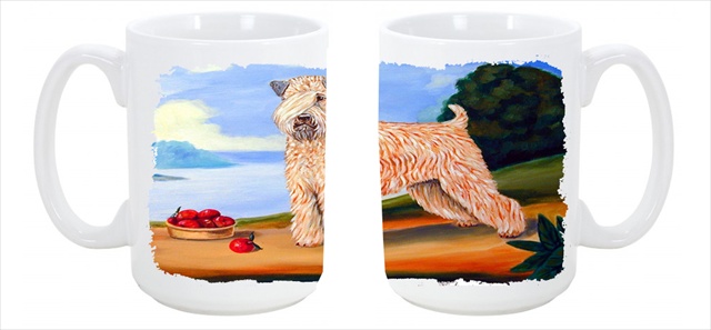 7509cm15 Wheaten Terrier Soft Coated Dishwasher Safe Microwavable Ceramic Coffee Mug 15 Oz.