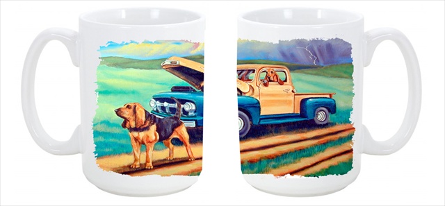 7513cm15 Bloodhound Dishwasher Safe Microwavable Ceramic Coffee Mug 15 Oz.