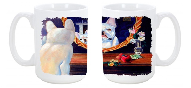 7514cm15 French Bulldog Dishwasher Safe Microwavable Ceramic Coffee Mug 15 Oz.
