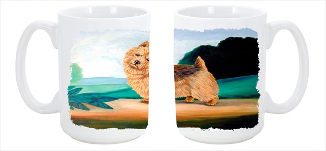 7519cm15 Norwich Terrier Dishwasher Safe Microwavable Ceramic Coffee Mug 15 Oz.