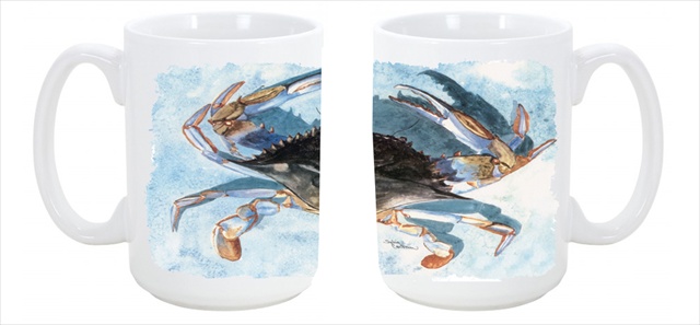 8055cm15 Crab Dishwasher Safe Microwavable Ceramic Coffee Mug 15 Oz.