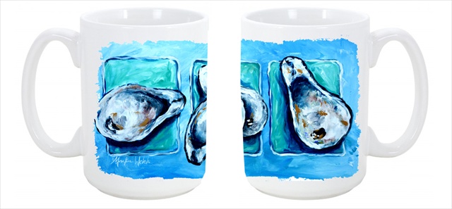 Mw1110cm15 Oysters Oyster Plus Oyster - Oysters Dishwasher Safe Microwavable Ceramic Coffee Mug 15 Oz.