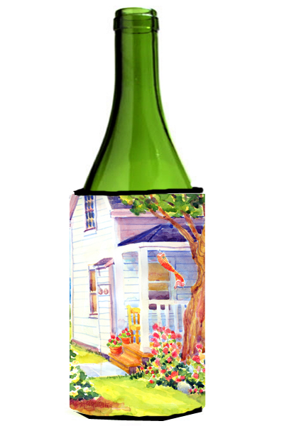 6040literk White Cottage At The Beach Wine Bottle Hugger