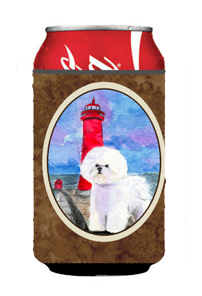 Ss8891cc Lighthouse With Bichon Frise Can Or Bottle Hugger