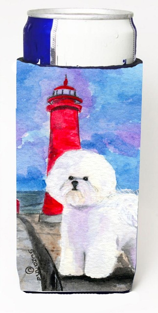 Ss8891muk Lighthouse With Bichon Frise Michelob Ultra S For Slim Cans