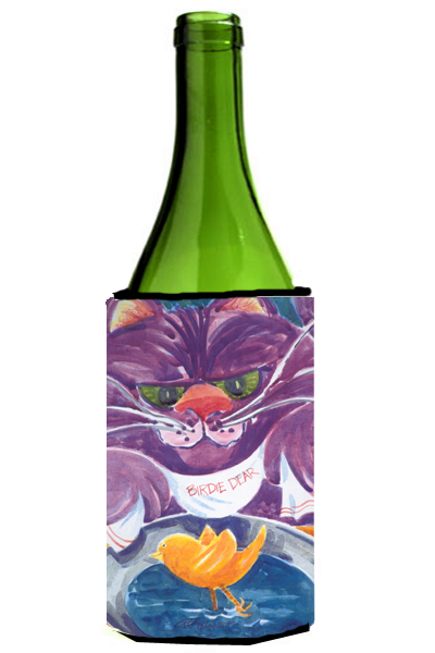 6004literk Purple Cat Birdie Dear Wine Bottle Hugger